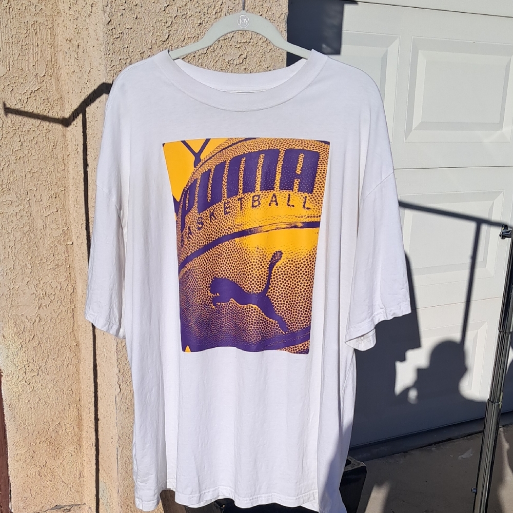 Puma White Crew Neck Tee